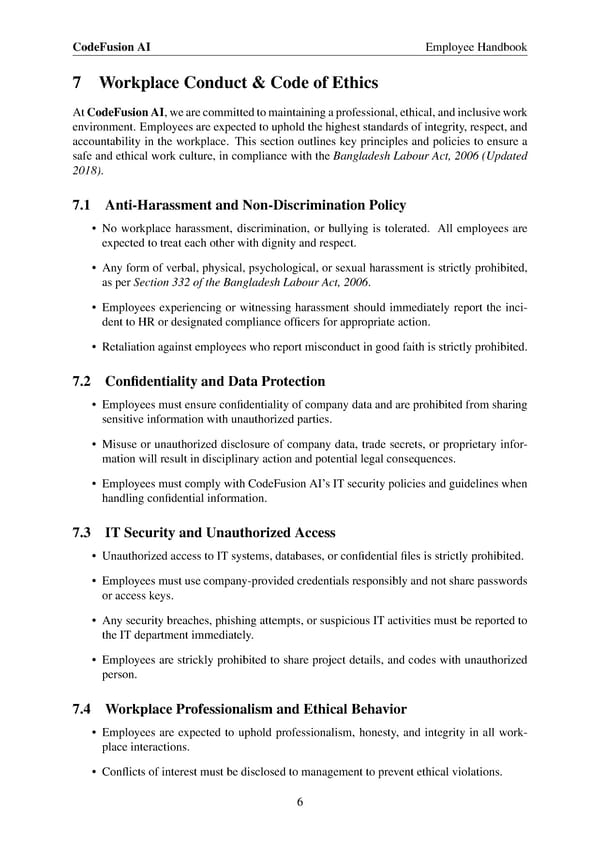 Code Fusion AI Employee Handbook - Page 9
