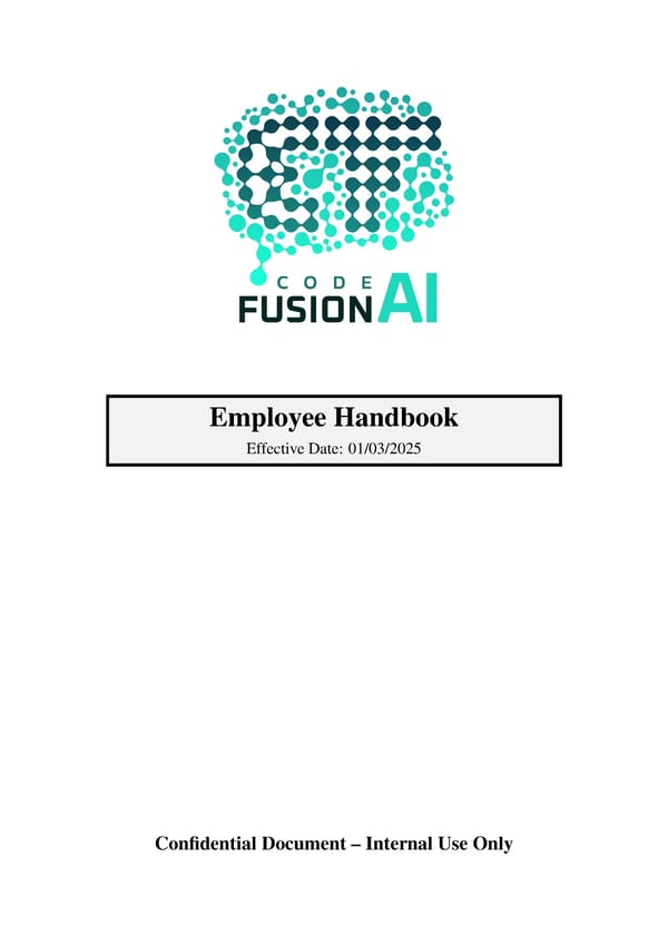 Code Fusion AI Employee Handbook - Page 1
